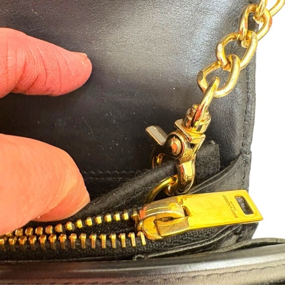 Saint Laurent YSL gold logo clutch bag wallet custom WOC - Picture 12 of 16